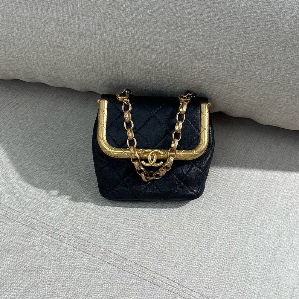 CHANEL Black Quilted My Crush Bag Mini GHW